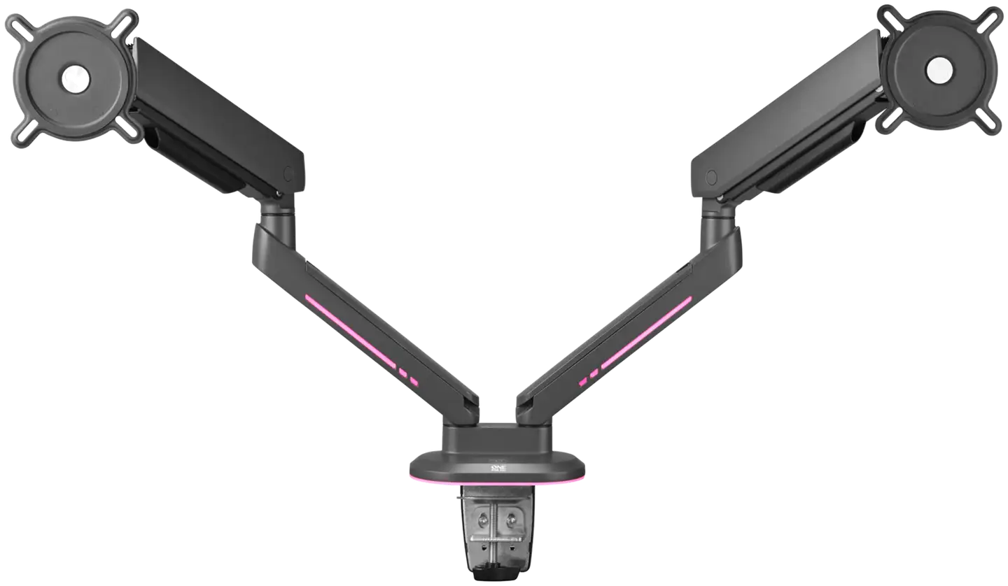 One For All DM8210 RGB Monitorivarsi kahdelle näytölle, musta - 4