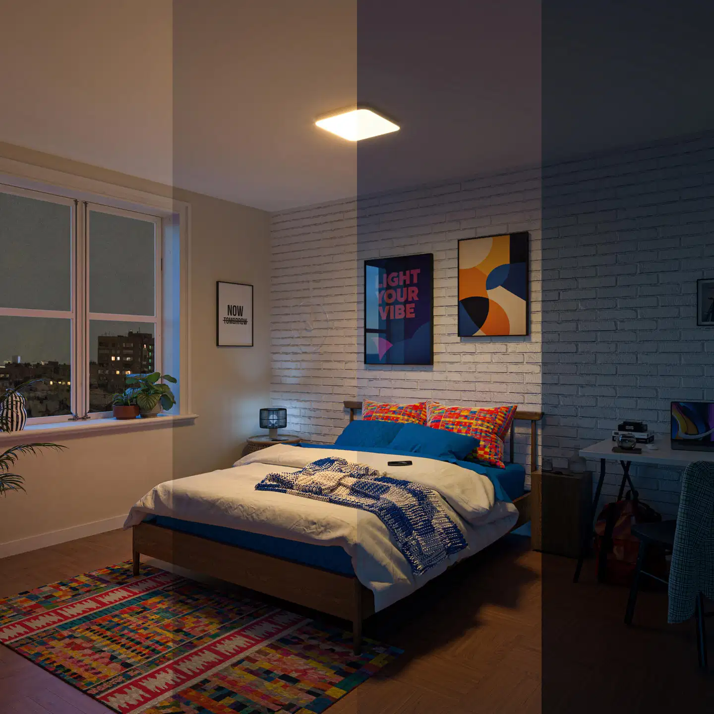 Philips Smart Lighting kattovalaisin neliö 18W  valkoinen säädettävä kaukosäätimellä - 7