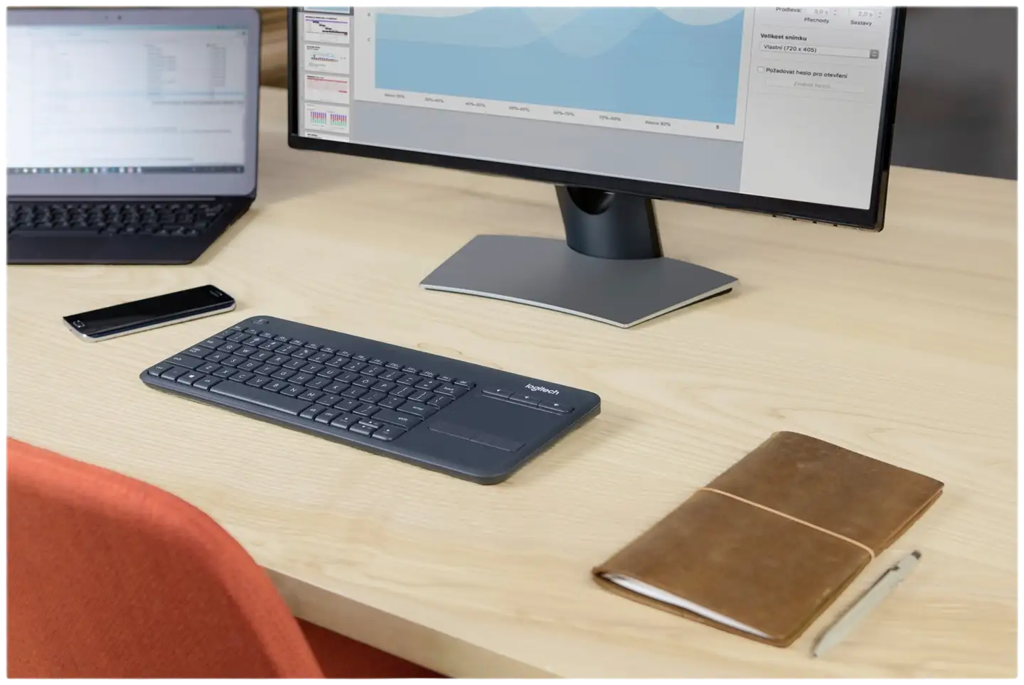 Logitech näppäimistö langaton K400 Plus musta - 6