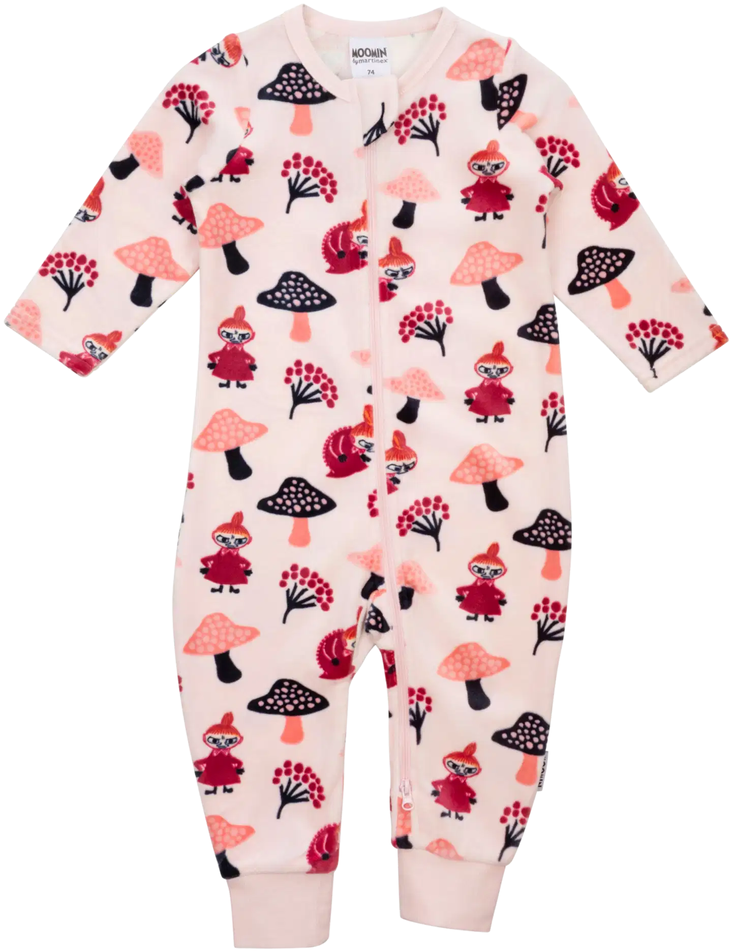Muumi vauvojen veluuripyjama Sieniretki 592533 - vaaleanpunainen - 1