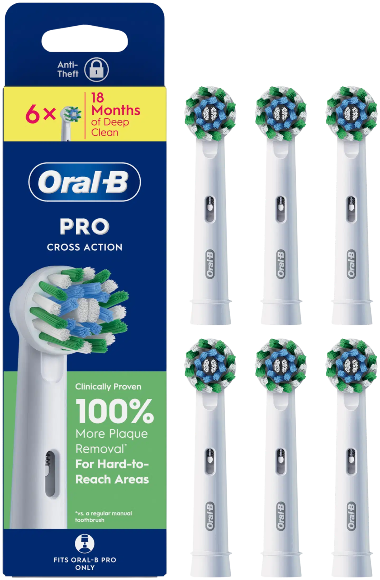 Oral-B Pro Cross Action vaihtoharja 6kpl - 1
