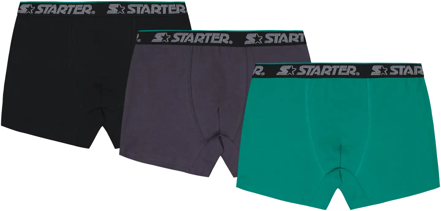 Starter lasten bokserit 79406A 3-pack - Black, green ,grey