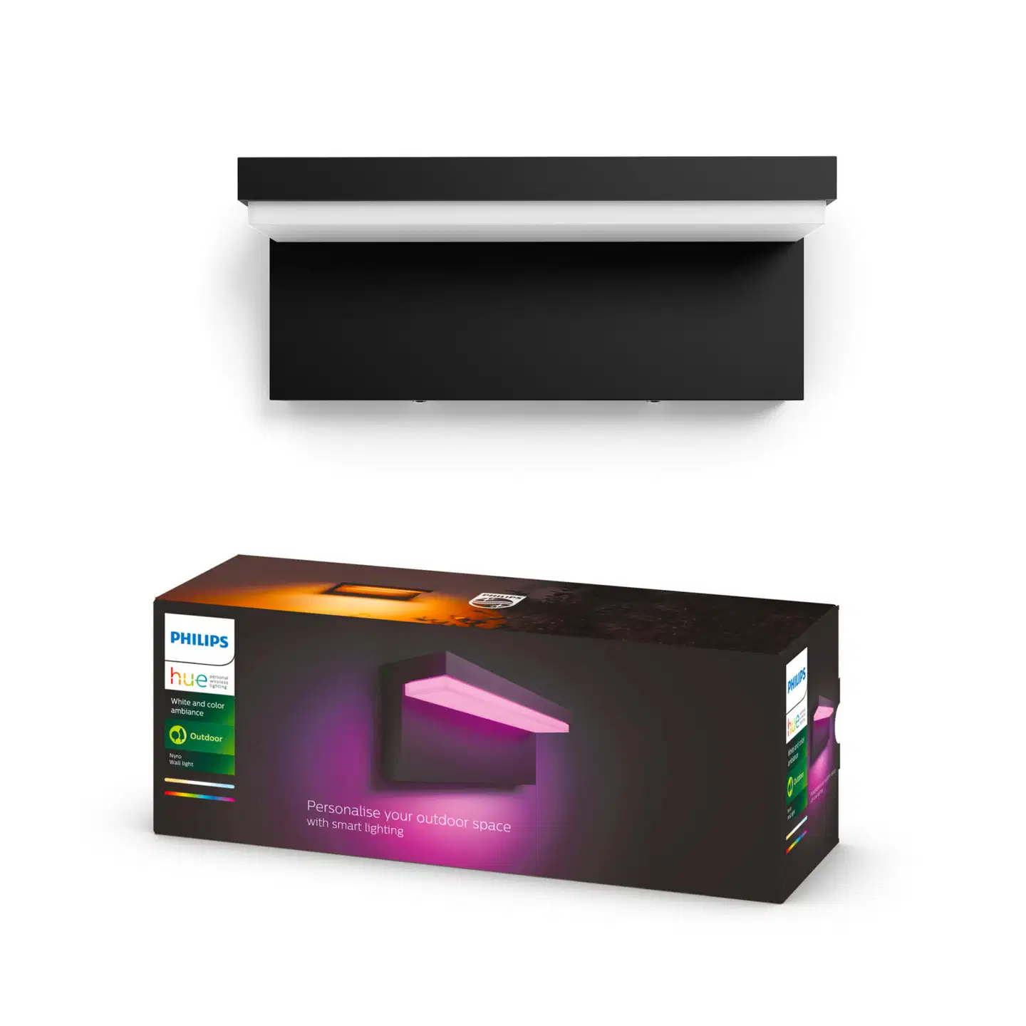 Philips Hue Nyro -seinävalaisin ulkokäyttöön 14W 2000-6500K 1020LM musta - 3