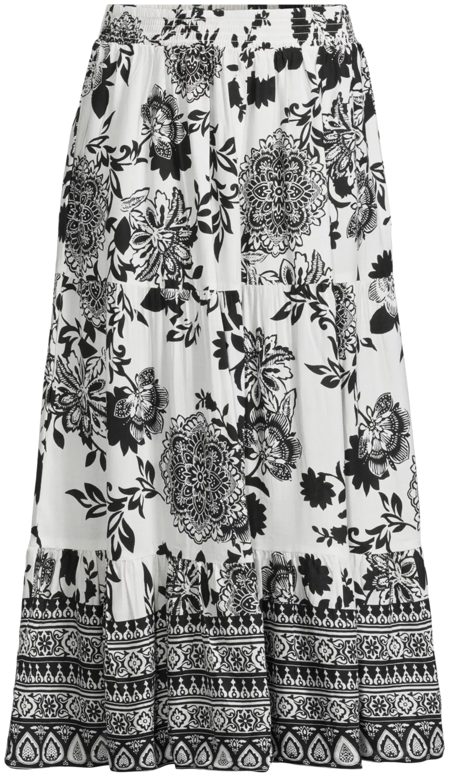 Margaux Riviera naisten hame SDL-010 - WHITE/ BLACK AOP - 2