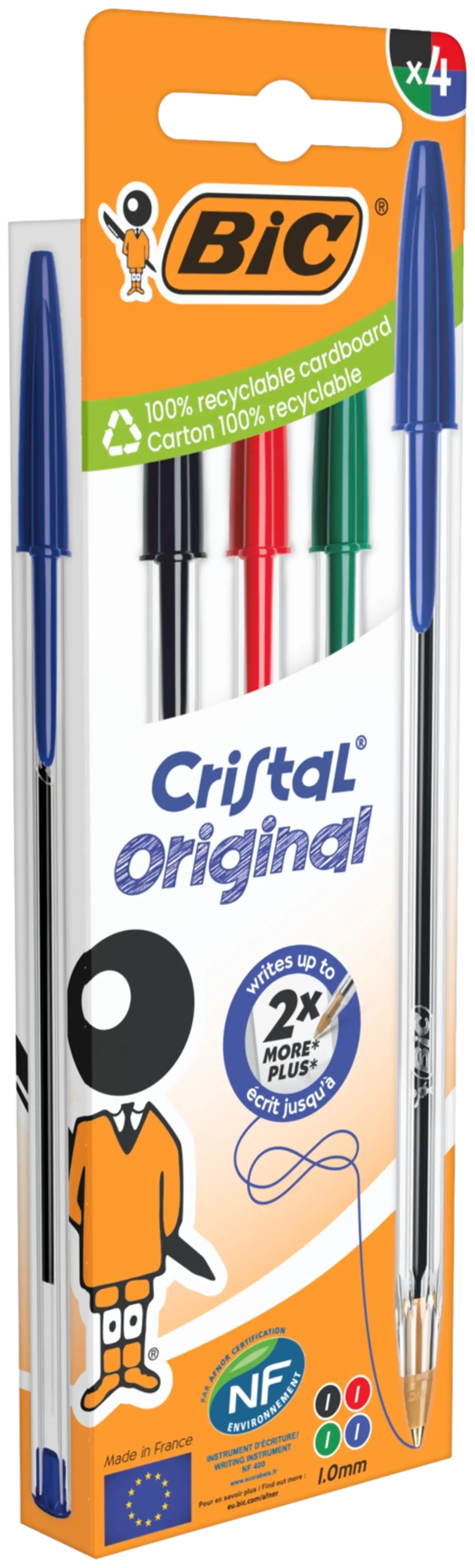 Bic kuulakynä Cristal Medium värilajitelma 4 kpl - 2