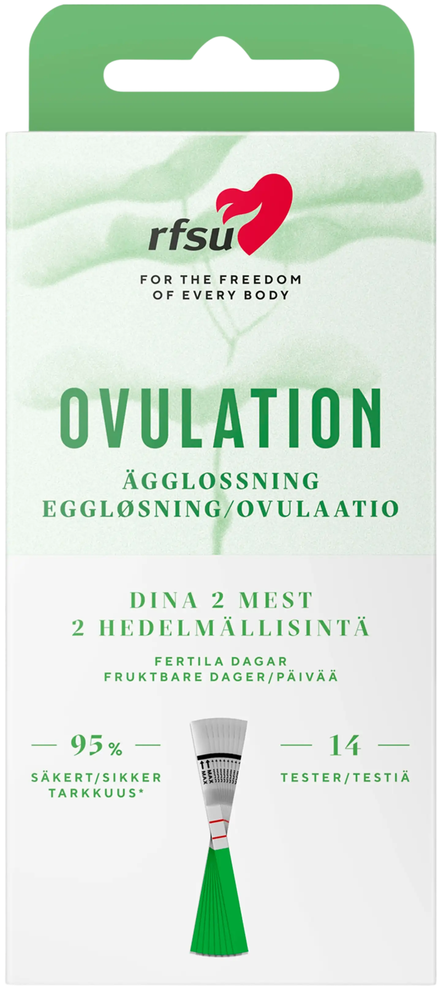 RFSU Ovulaatiotesti testitikut 14 kpl testiliuskoja