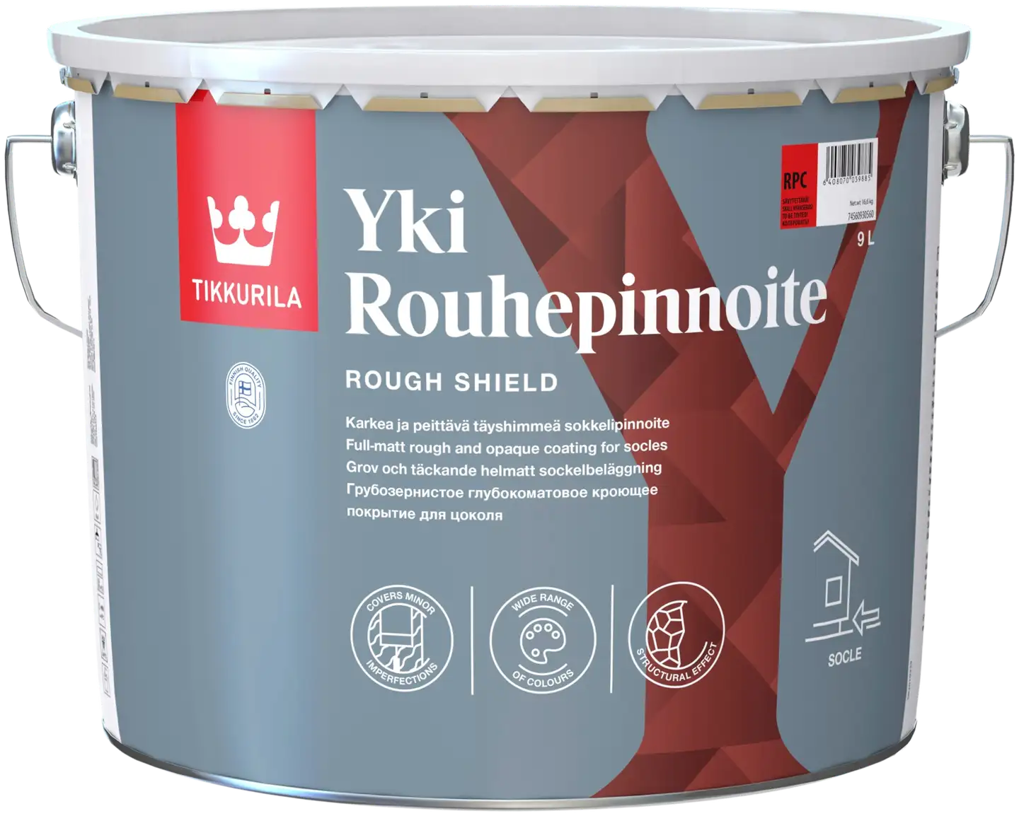 Tikkurila Yki rouhepinnoite 9l/16,5kg RPC vain sävytykseen täyshimmeä