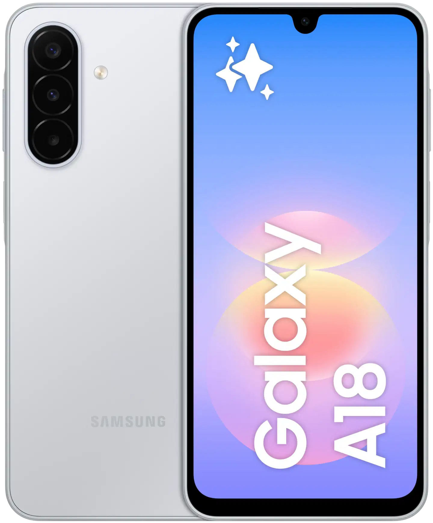 Samsung älypuhelin Galaxy A18 LTE 128 GB hopea - 1