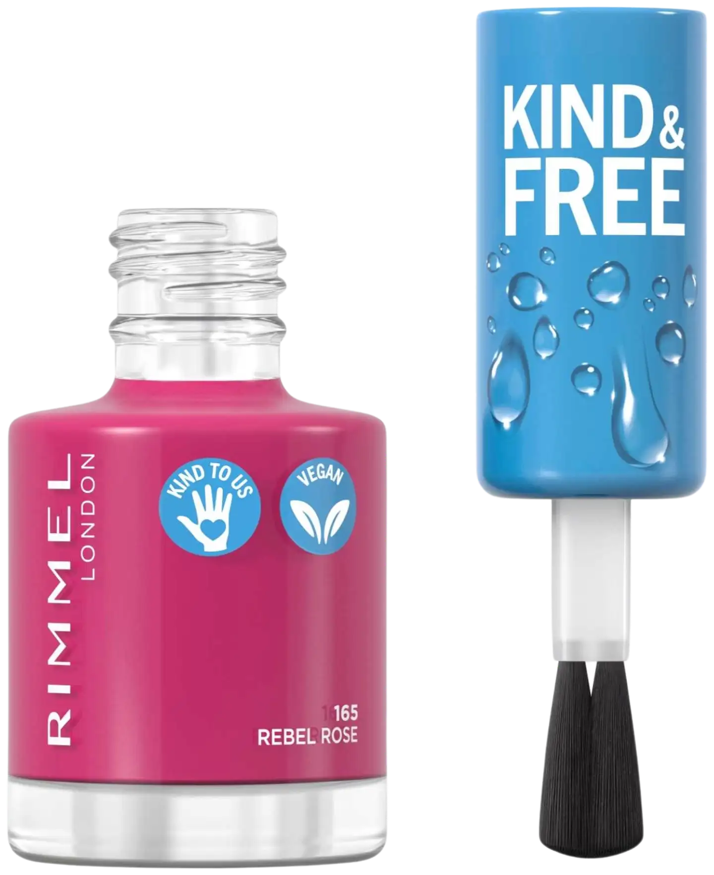 Rimmel Kind & Free Clean Nail Polish kynsilakka 8 ml - Rebel Rose - 1