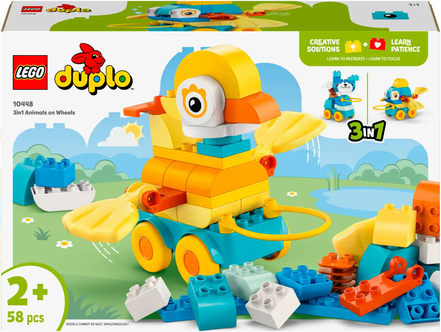 LEGO® DUPLO Town 10448 Eläimiä pyörien päällä – 3in1-setti - 2