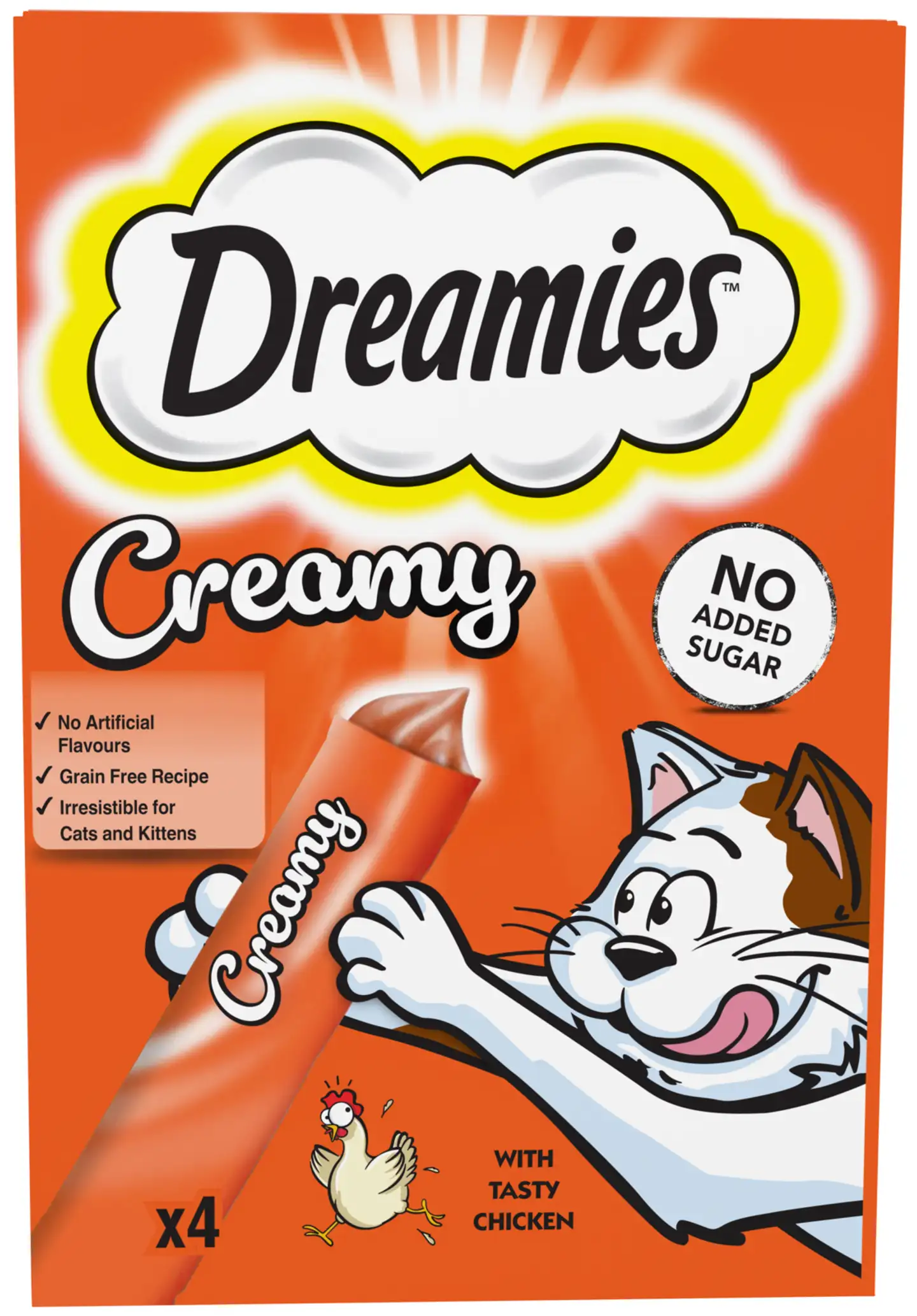 Dreamies Creamy kissanherkku Kanaa 4x10g