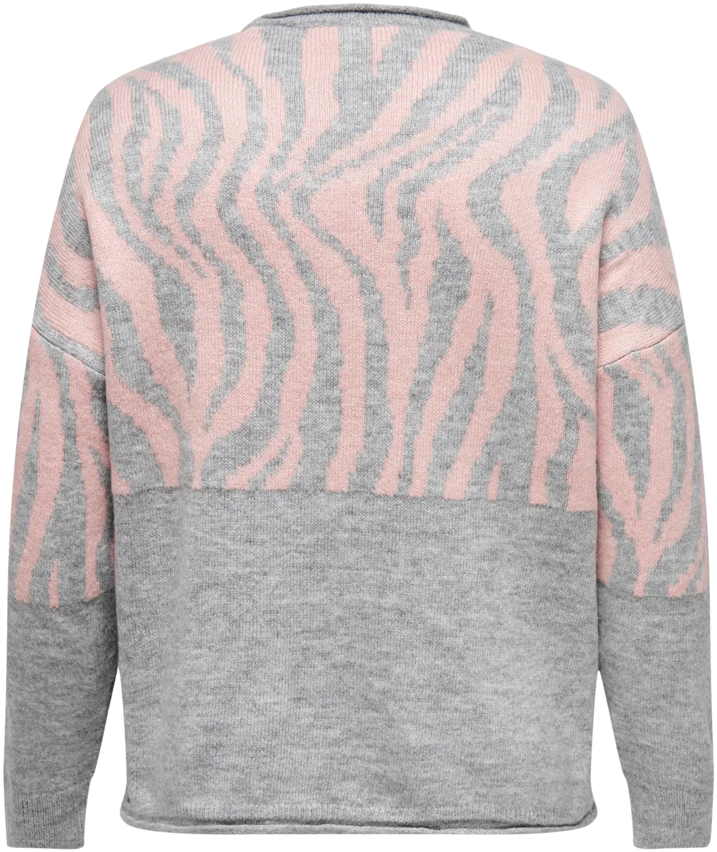 Only Carmakoma naisten neule Carjade Zebra - Medium Grey Melange - 2