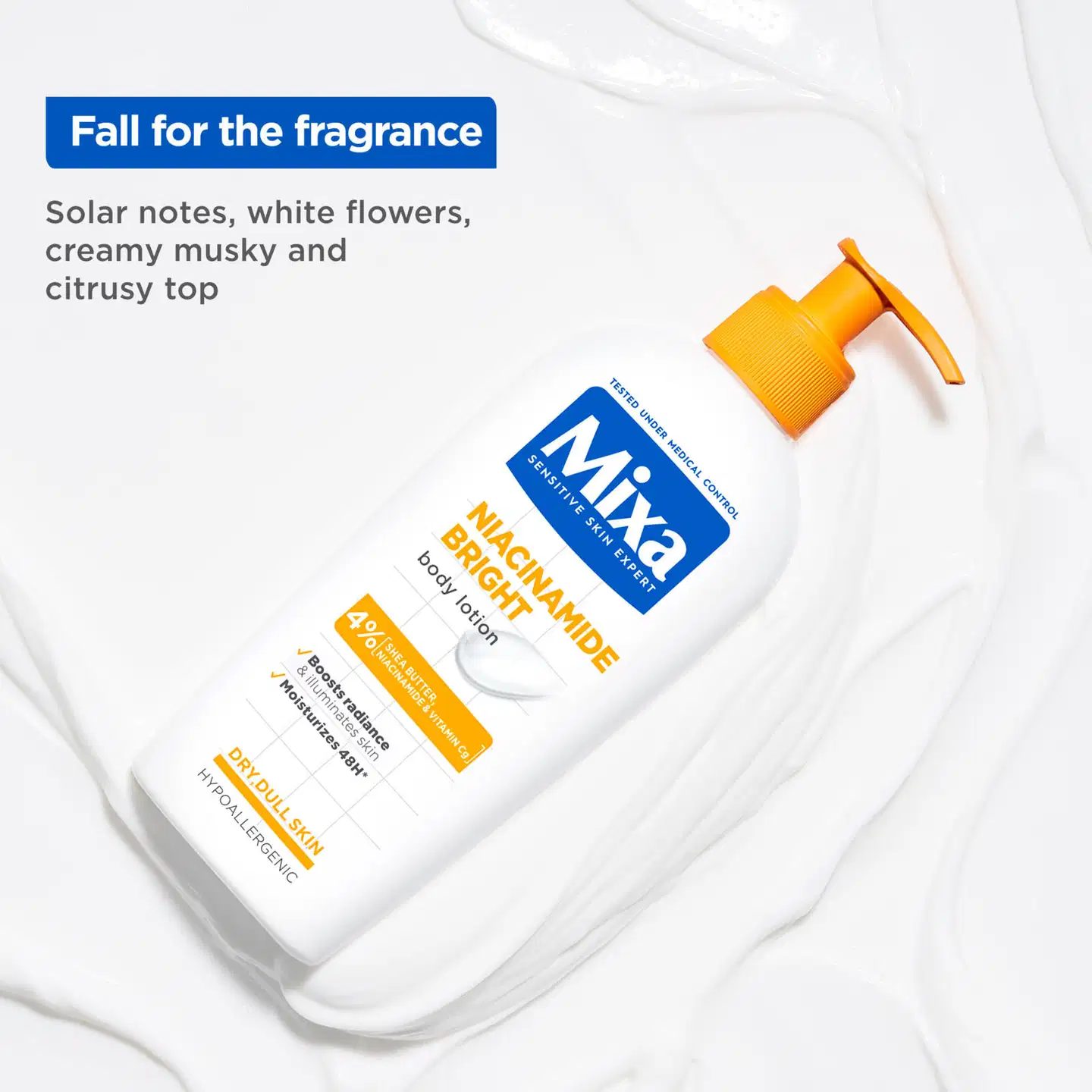 Mixa Niacinamide Brigh Vartalovoide Vartalovoide kuivalle ja samealle iholle 250ml - 5