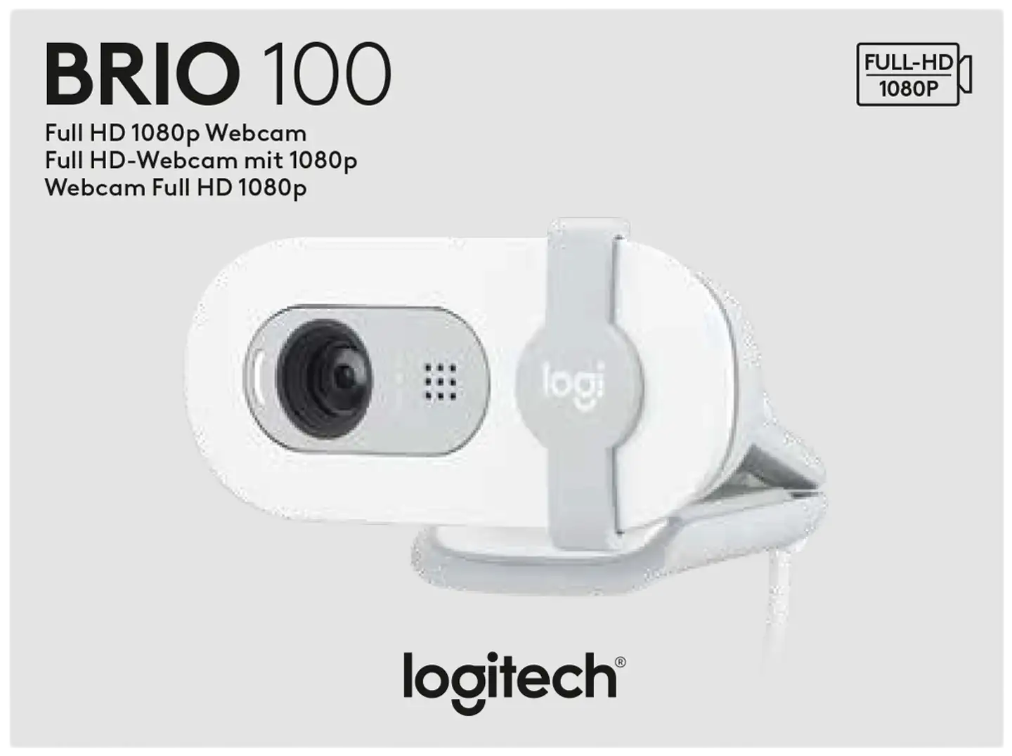 Logitech Webbikamera Brio 100 - valkoinen - 2