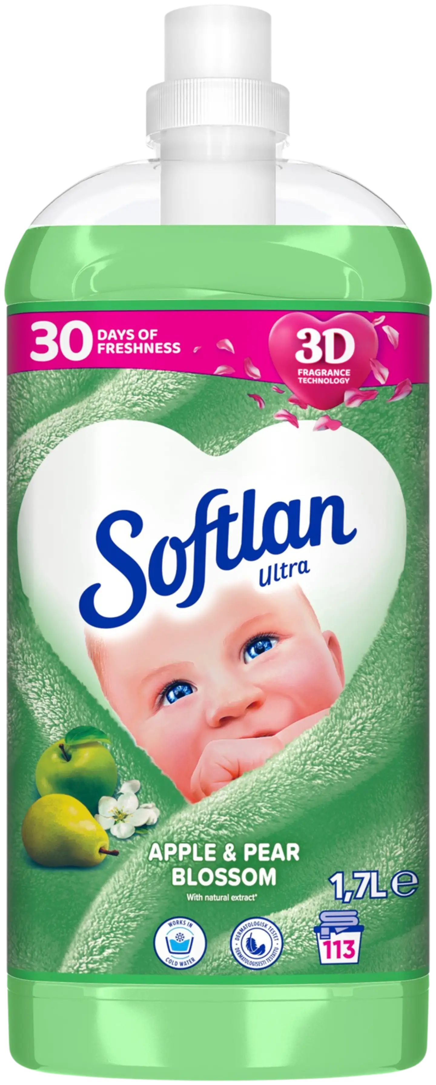 Softlan Ultra Apple & Pear Blossom huuhteluaine 1700ml