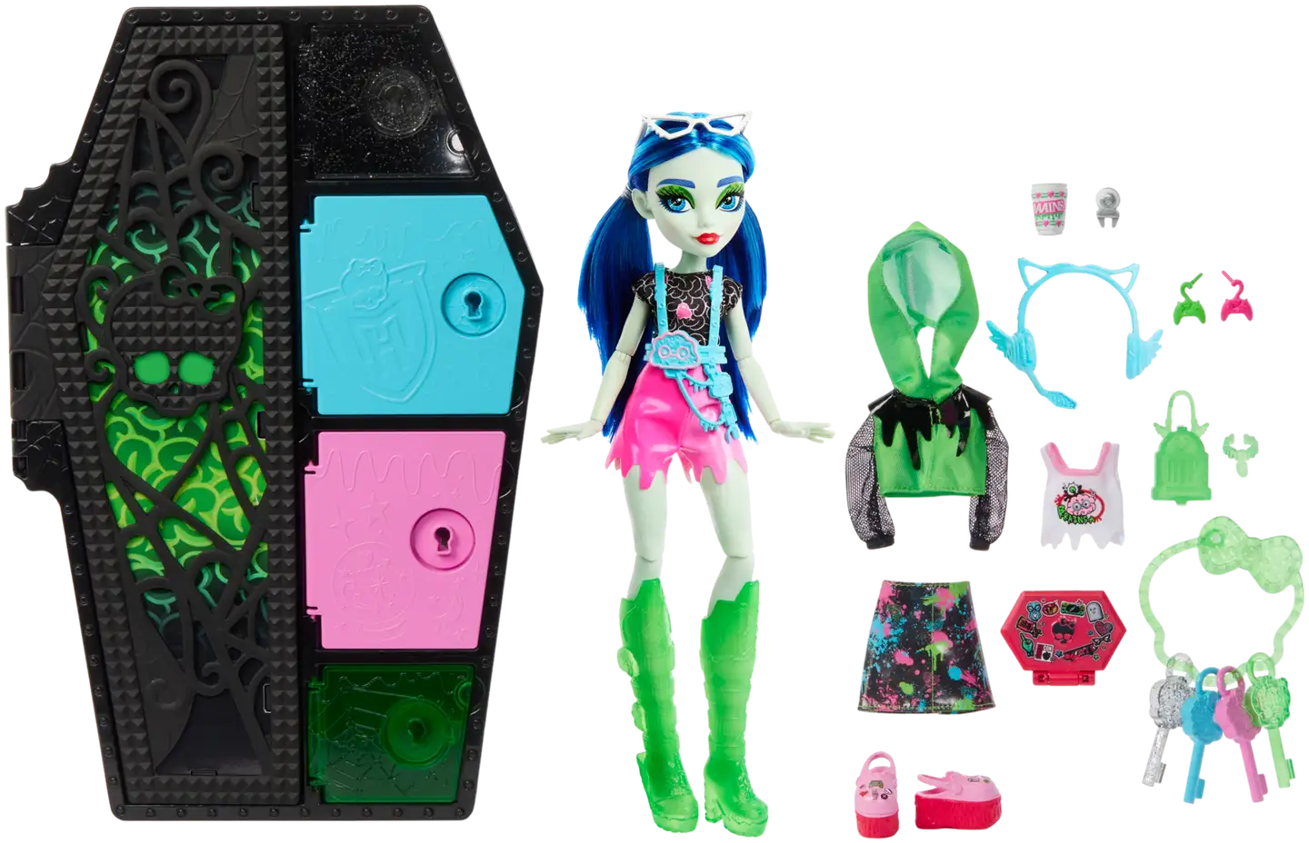 Monster High Skulltimate Secrets Ghoulia -muotinukke - 2