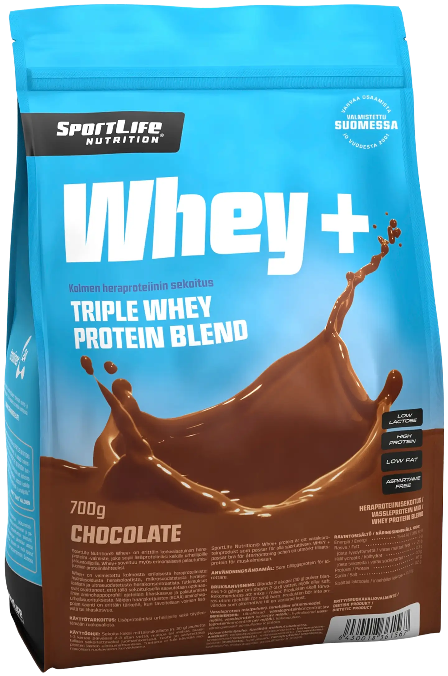 SportLife Nutrition Whey+ 700g suklaa heraproteiinisekoitus