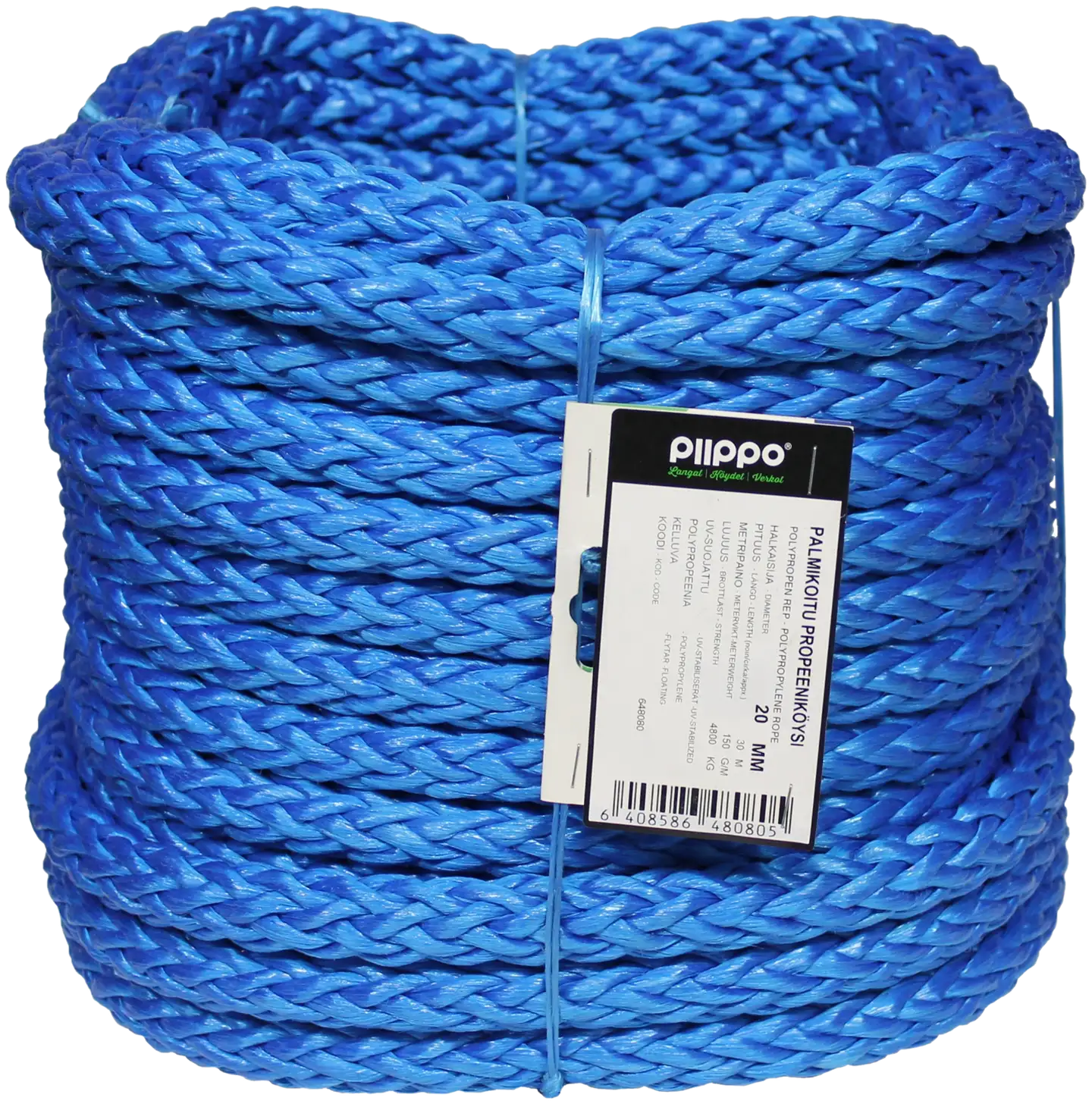 Piippo palmikoitu polypropeeni 20mm x 30m kpp.
