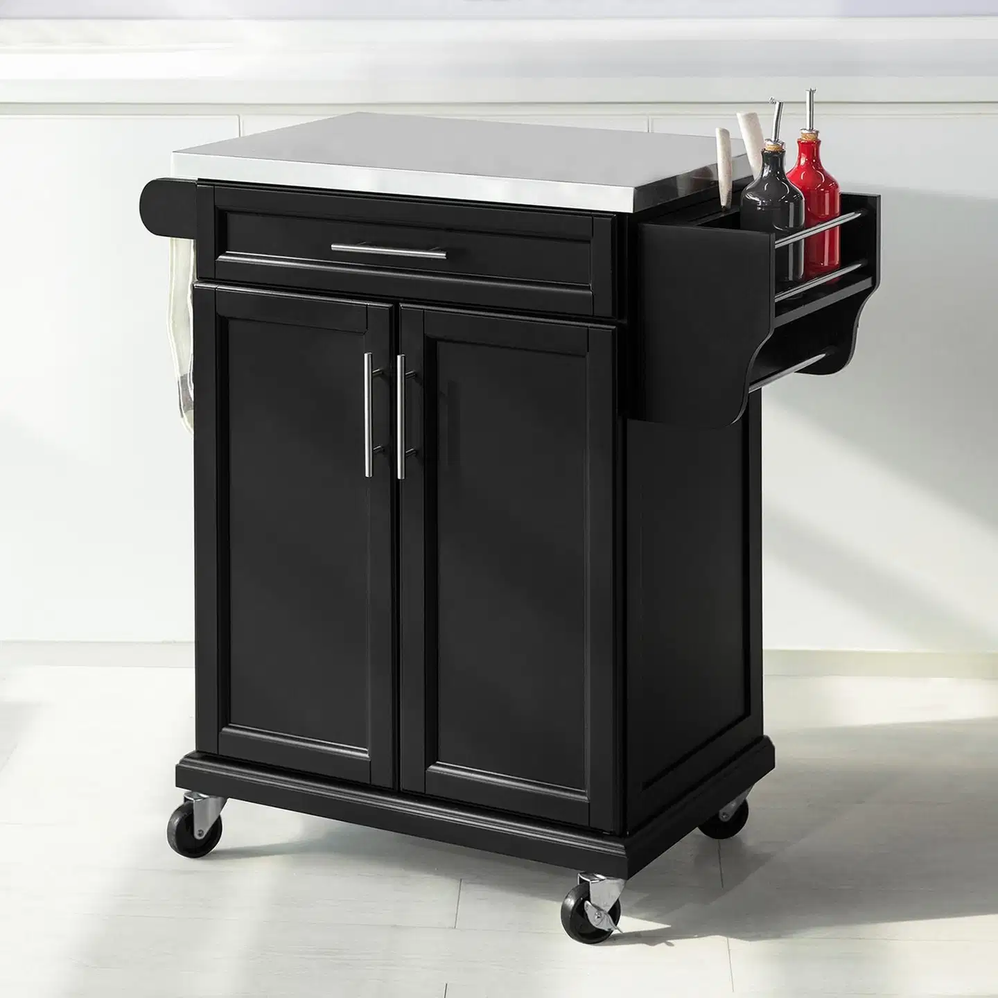 SoBuy keittiösaareke musta FKW110-SCH - 2