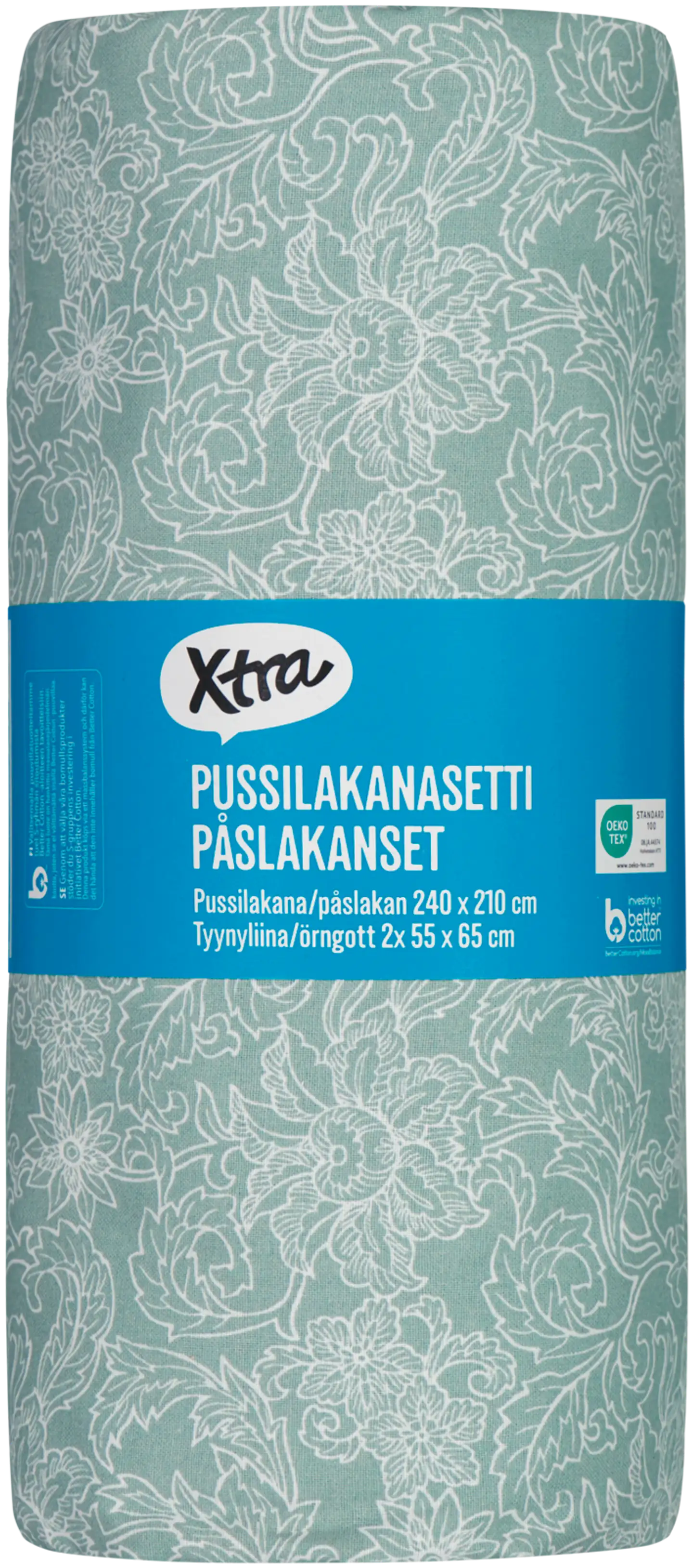 Xtra tuplapussilakanasetti Avanti 240x210 cm, vihreä - 2