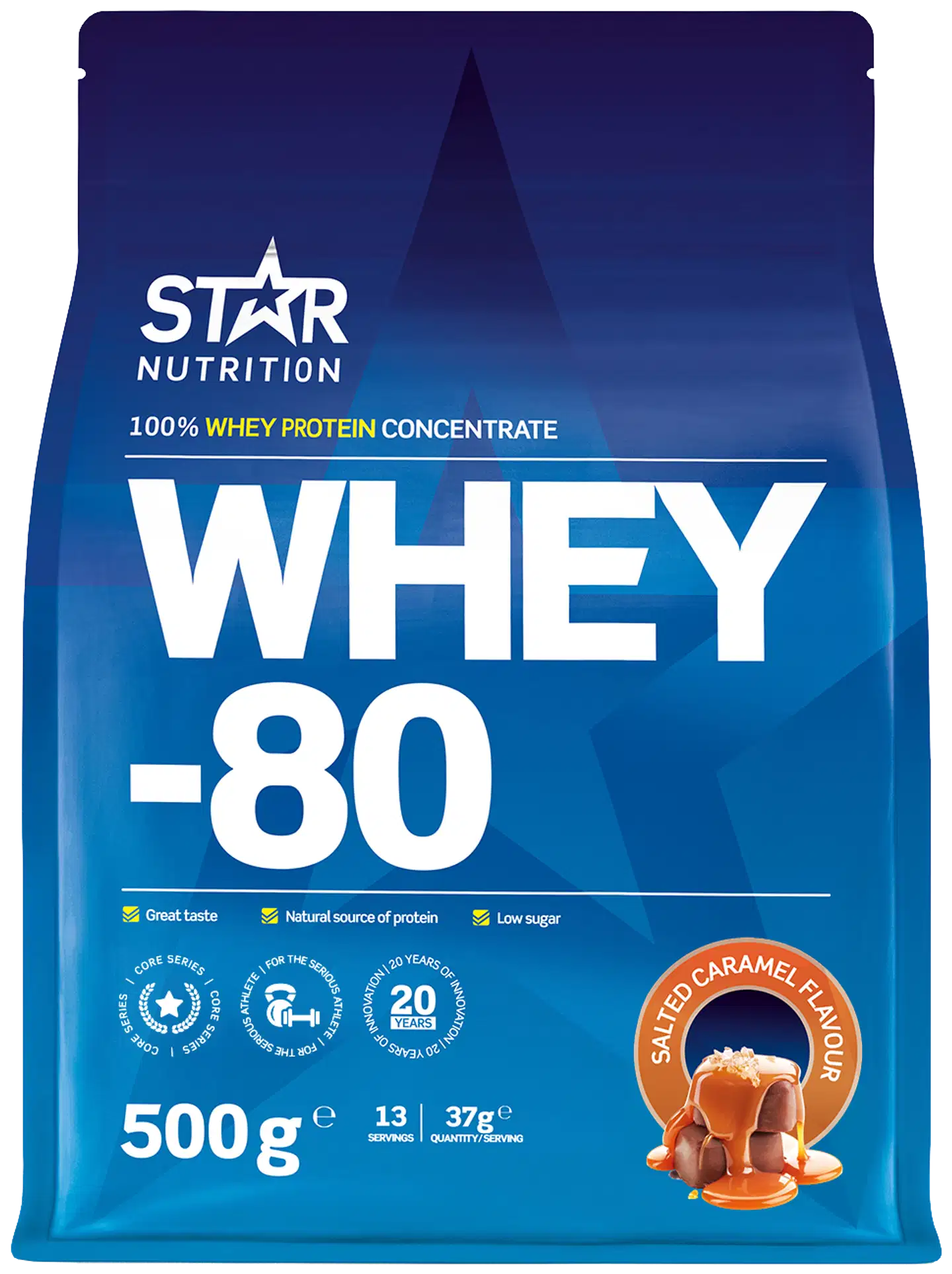 Star Nutrition Whey-80 Salted Caramel Heraproteiinijauhe 500g