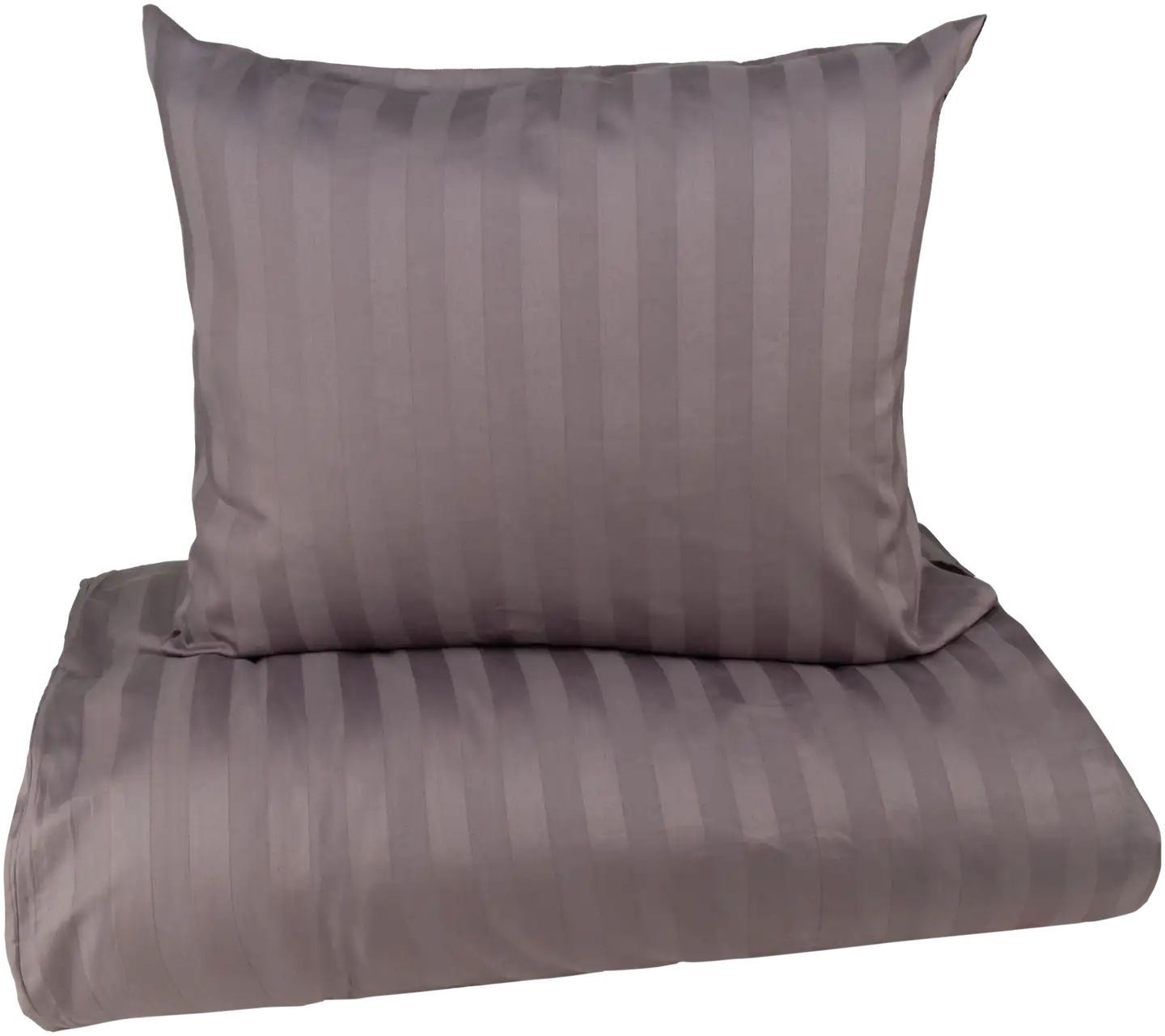 House satiinipussilakanasetti Stripe 150x210 cm, tumman harmaa - 2