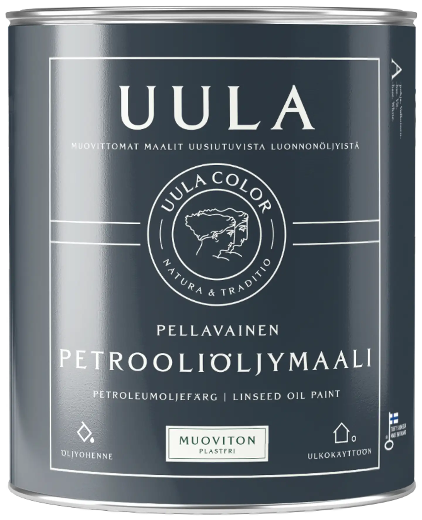 Uula petrooliöljymaali 0,9 l 00 valkoinen sävytettävissä puolihimmeä