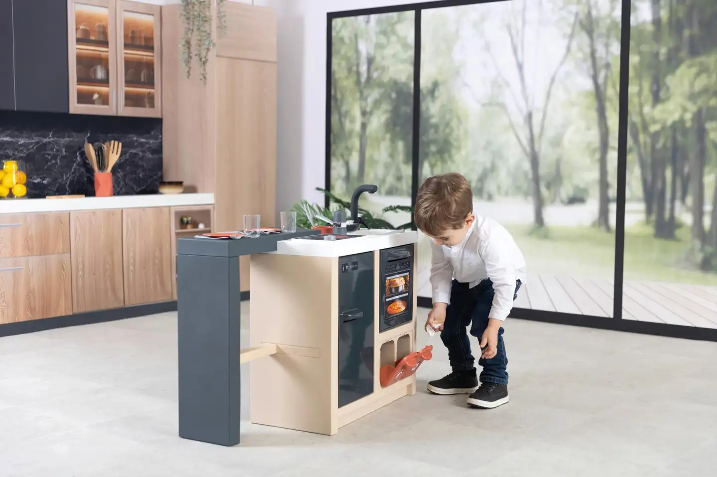 Smoby Kitchen Island, keittiösaareke kokkailuleikkeihin - 9