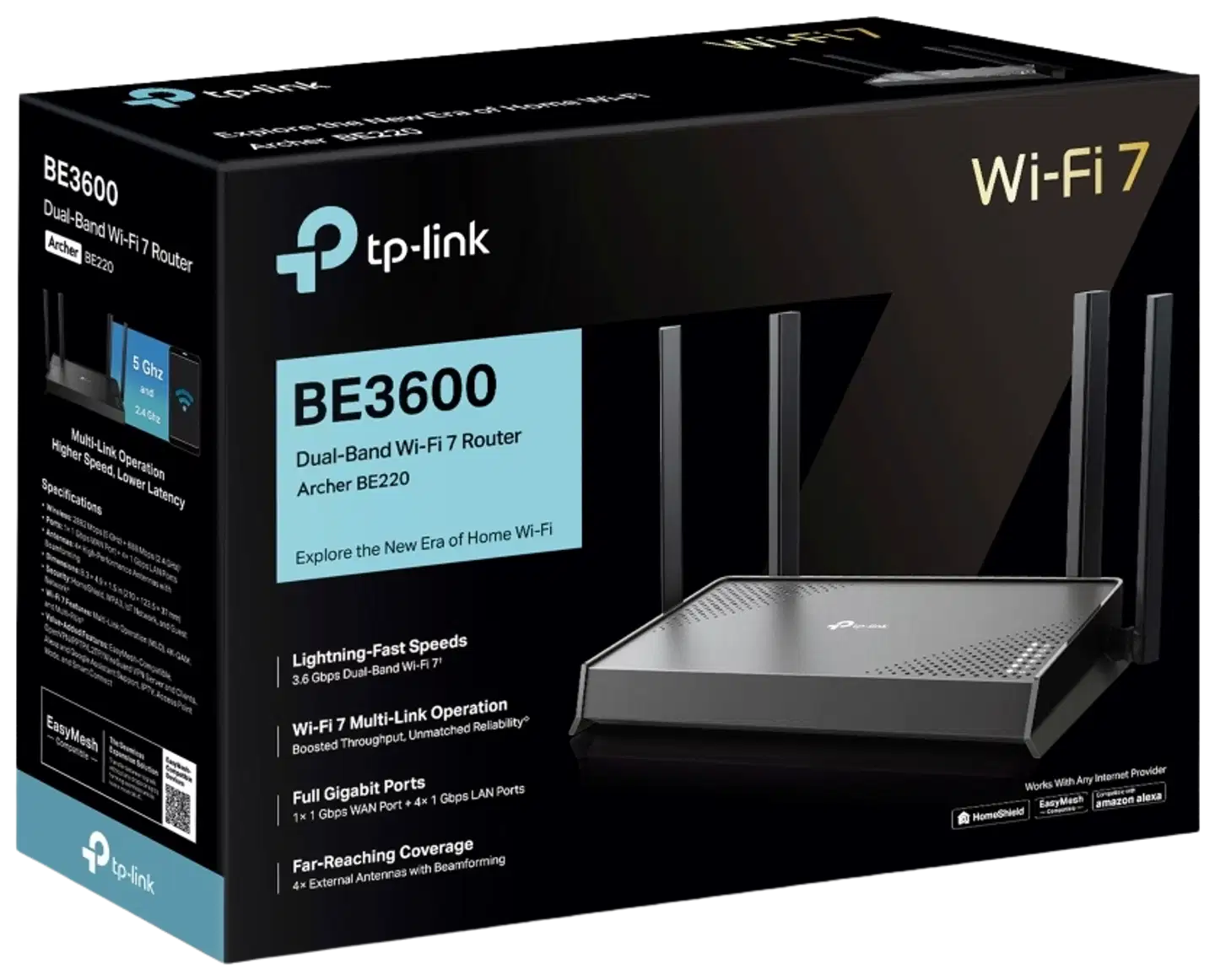 TP-Link Dual-Band Wi-Fi 7 reititin Archer BE220 - 4