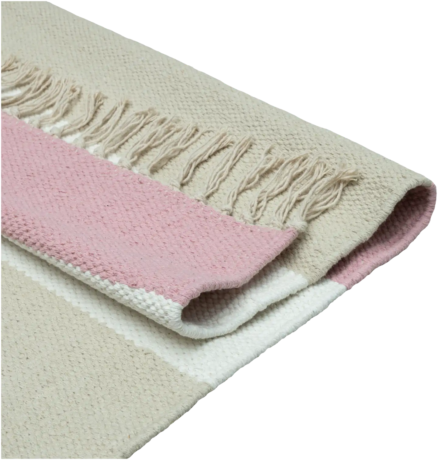 House puuvillamatto Liina 60x90 cm roosa/l.valkoinen/greige - 2