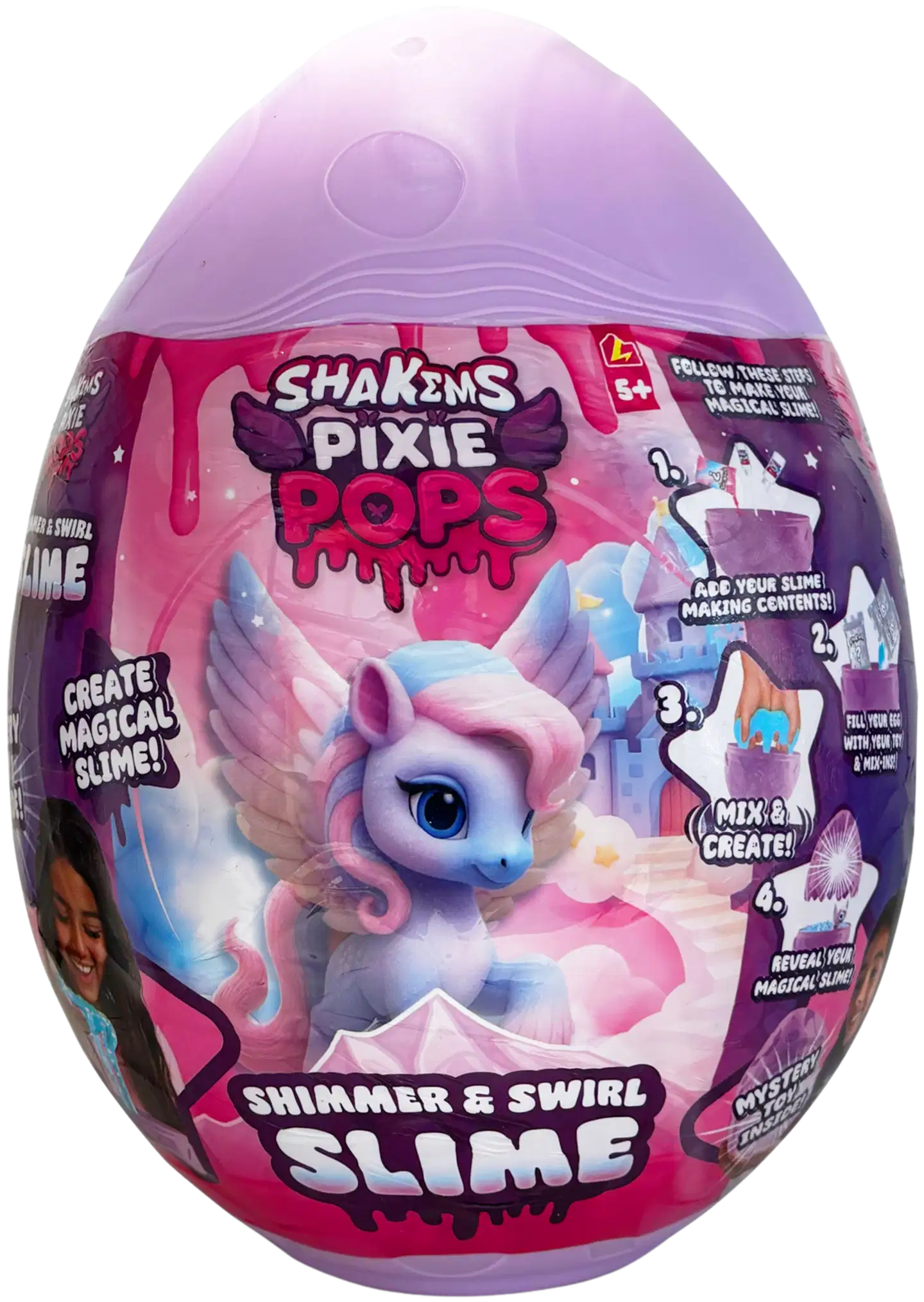 Shakems Pixie Pops yllätysmuna ja lima 30 cm - 2