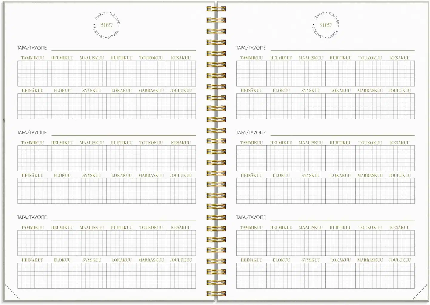 Burde Kalenteri 2027 Life Planner Essentials A5 - 5