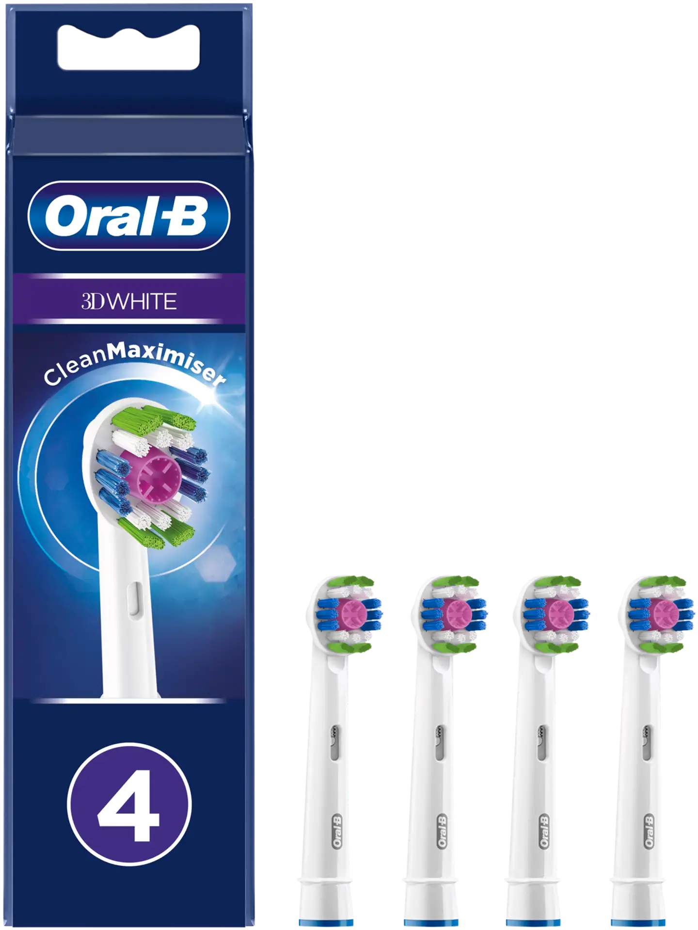 Oral-B Vaihtoharja 3D White CleanMaximiser -tekniikalla 4kpl - 1