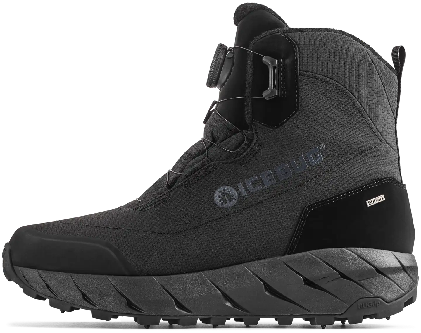 Icebug miesten nastaulkoilukenkä Alne BUGrip - BLACK - 1