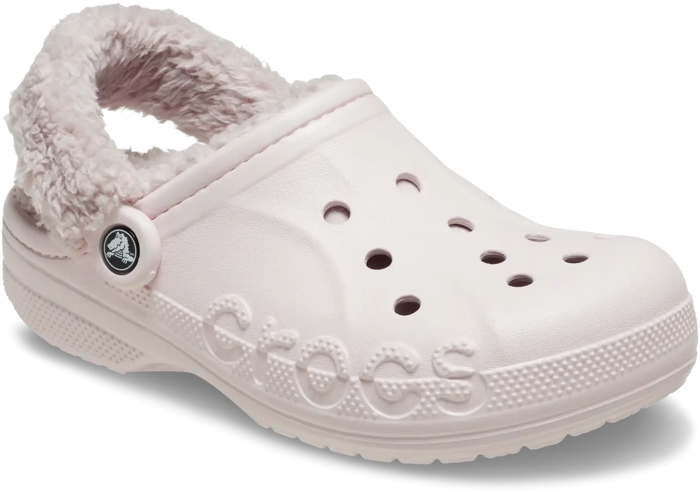Crocs naisten pistokas Baya Lined Fuzz Strap Clog - Barely Pink - 4
