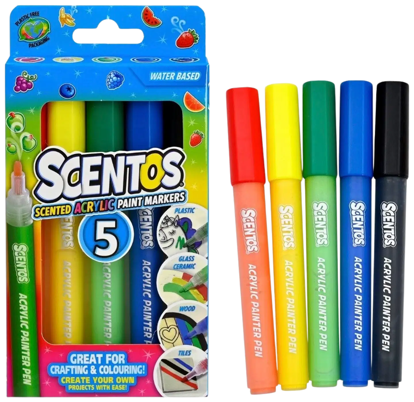 Scentos tuoksuvat akryylimaalitussit 5 kpl - 3