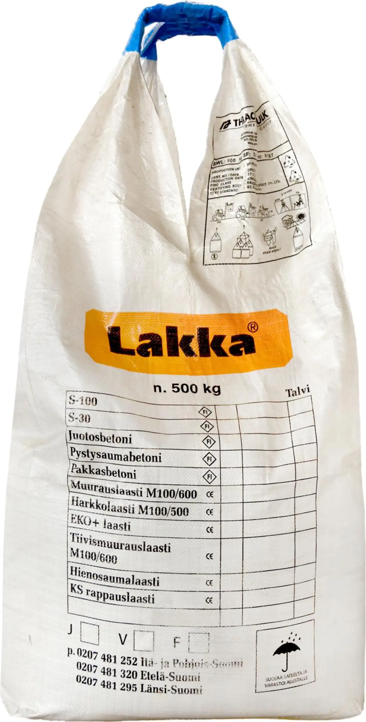 Lakka muurauslaasti M 100/600 500kg