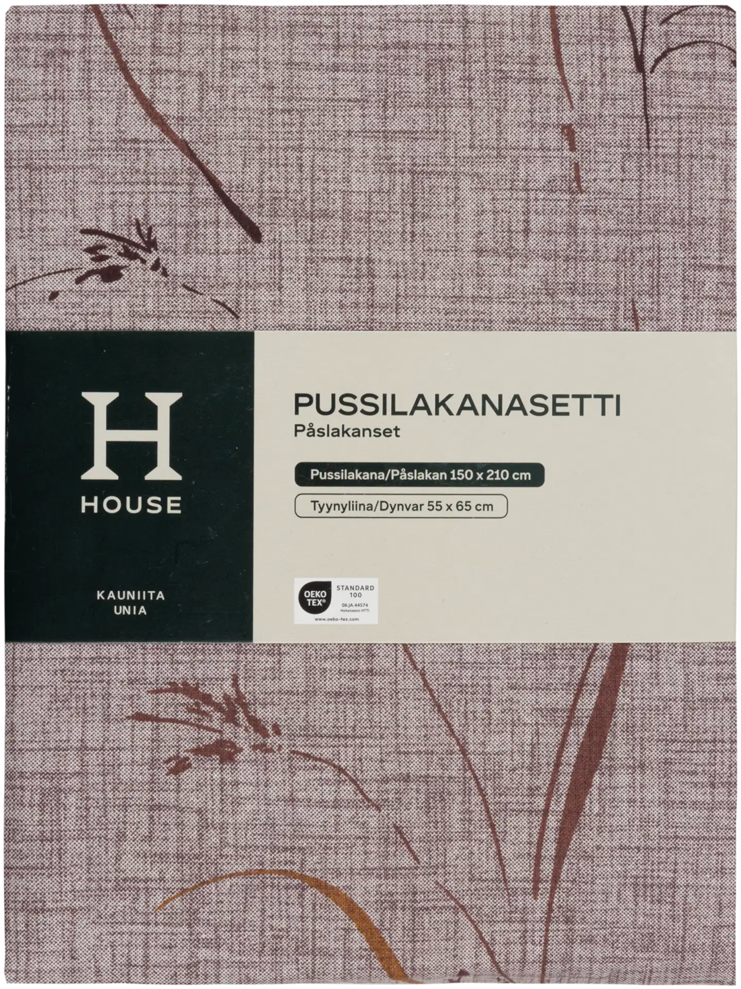 House pussilakanasetti Melange Flower 150x210 cm malva - 2