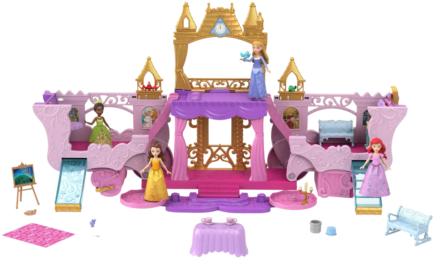 Disney Princess 2-in-1 vaunuista linnaksi pikkunuken leikkisetti - 3