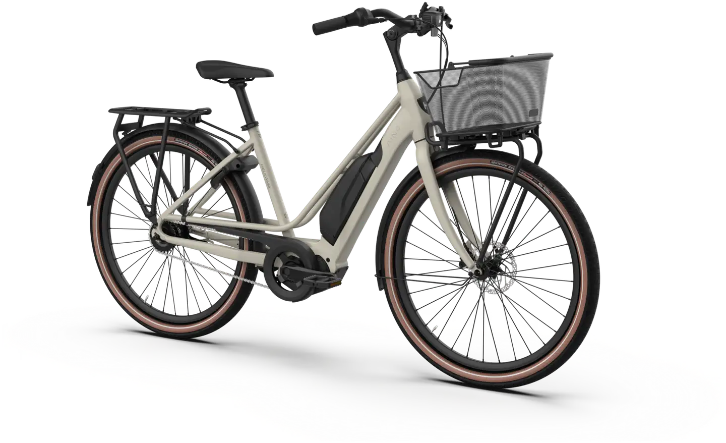 Helkama e-Aino 27,5" Kaupunkisähköpyörä 5-vaihdetta runko 52 cm valkosavi - 2