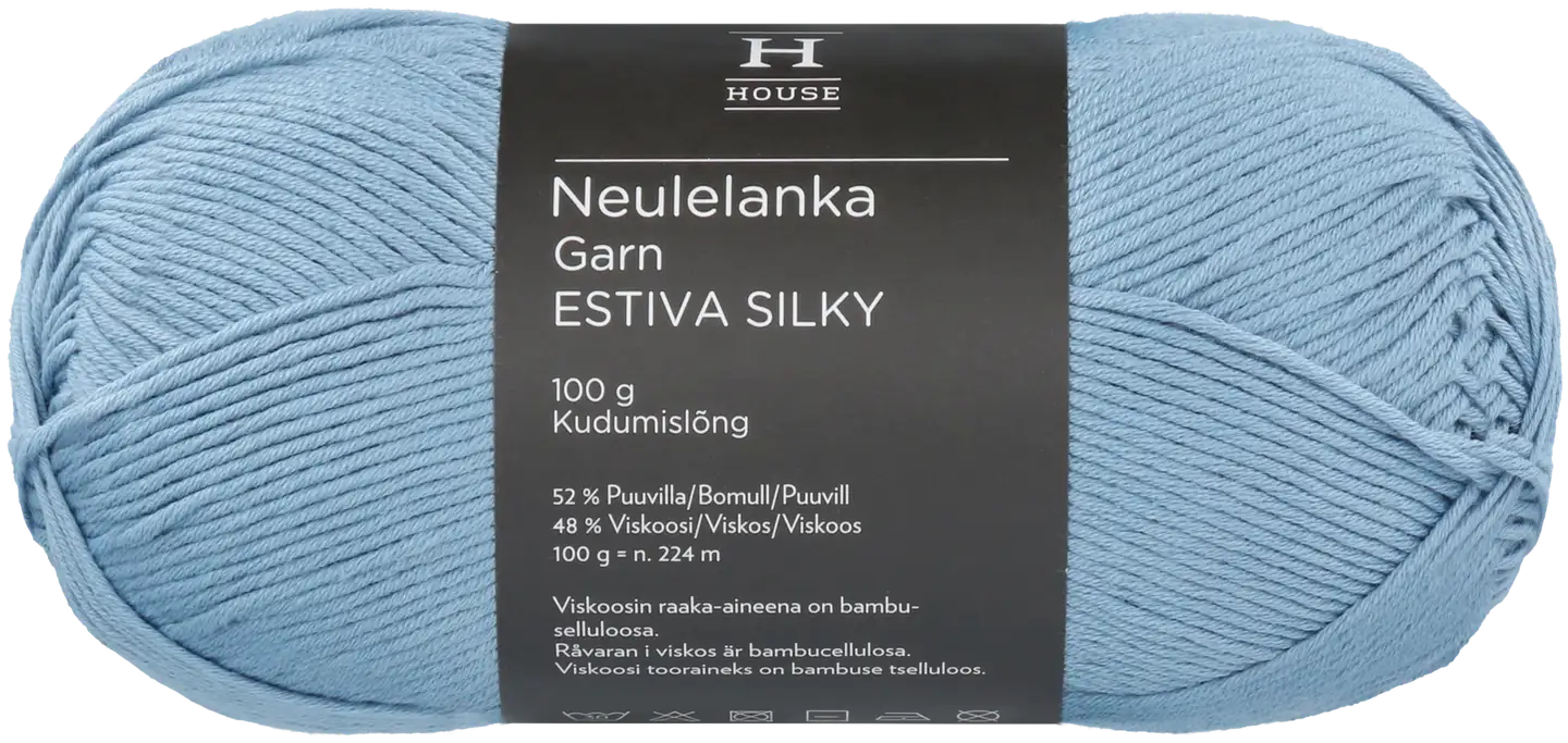 House lanka bambuviskoosi-puuvillasekoite Estiva Silky 100 g Denim Blue 12408