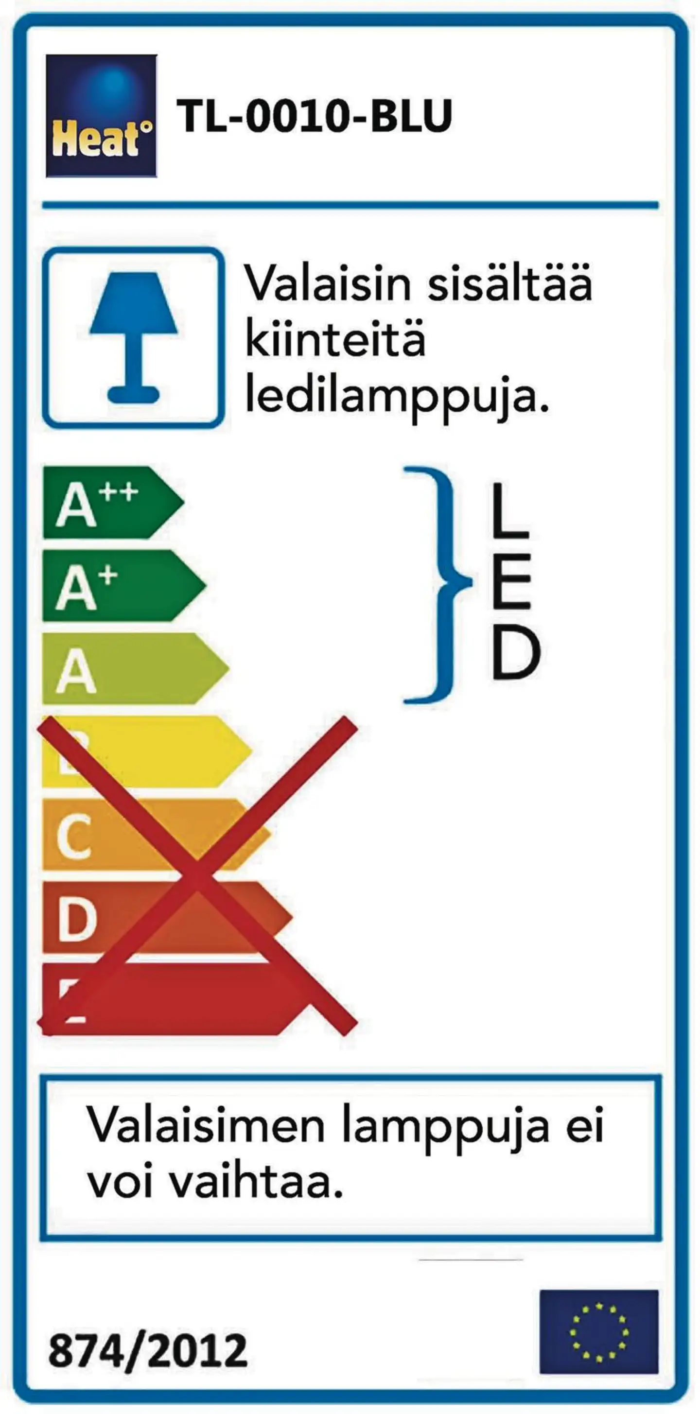 Heat LED-pöytävalaisin Flex sininen - 2