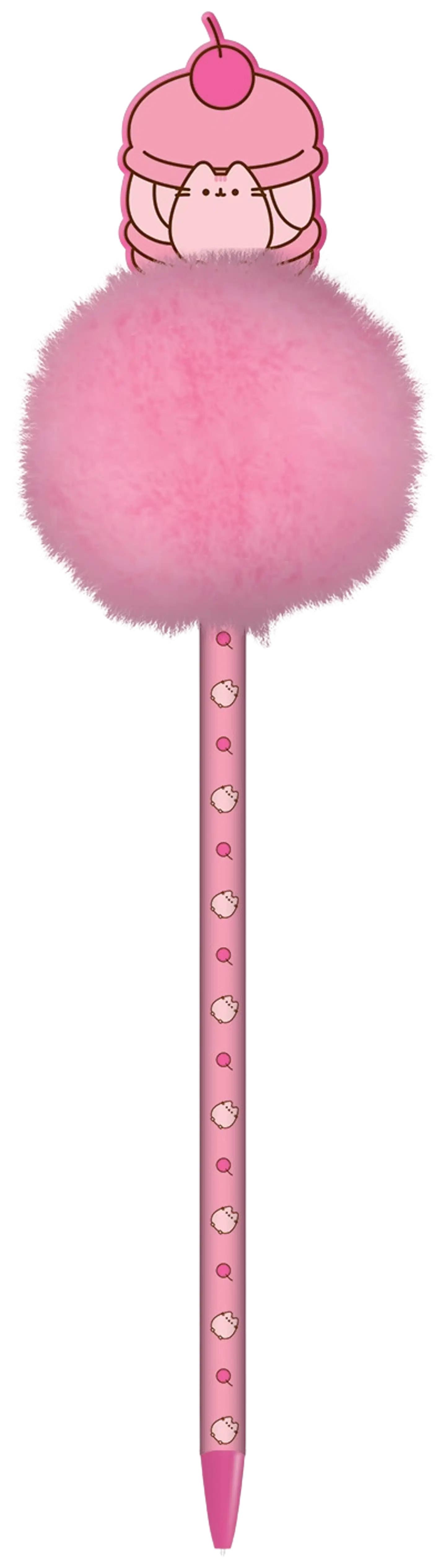 Pusheen PomPom kuulakärkikynä Cherry displayssa