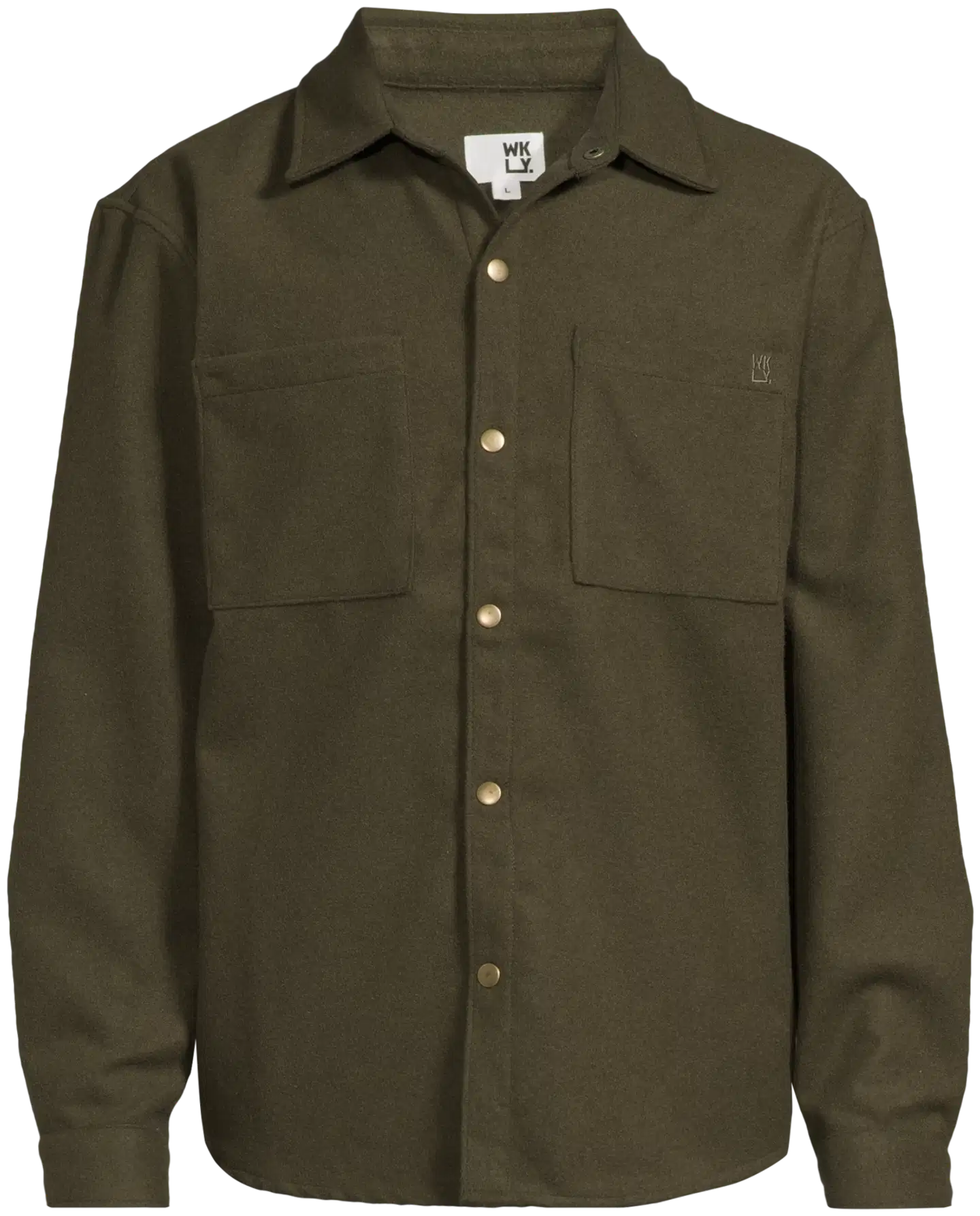 WKLY. miesten kauluspaita villasekoite 194W312613 - GREEN - 2