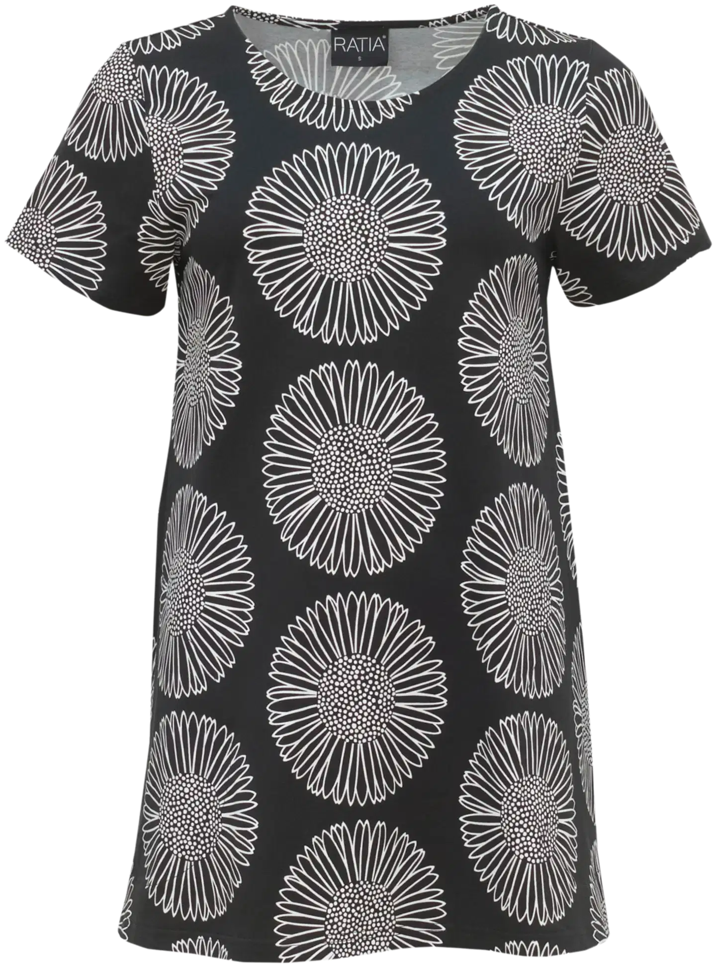 RATIA® N.trikoo T-paita Pouta Kesäkukka - MUSTA - 1