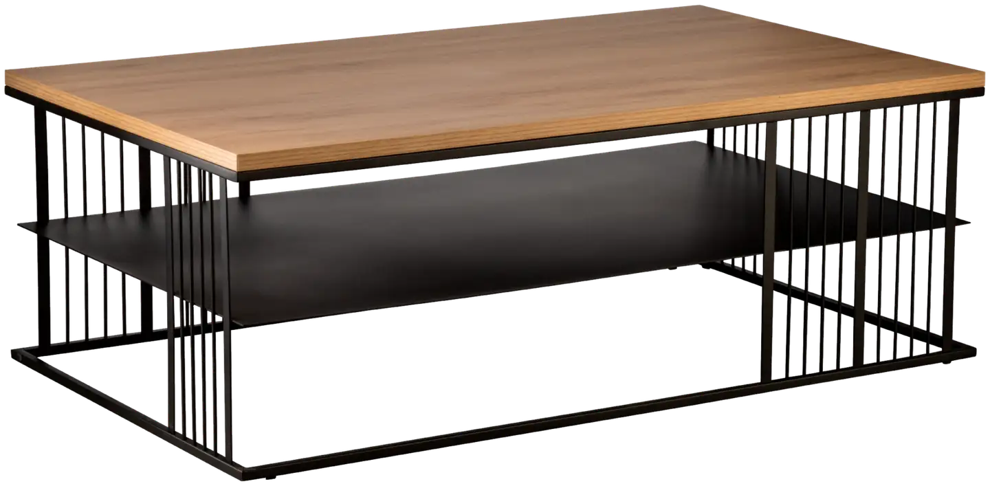 EGLO kahvipöytä Tozawa 100x60 cm musta/ruskea - 1