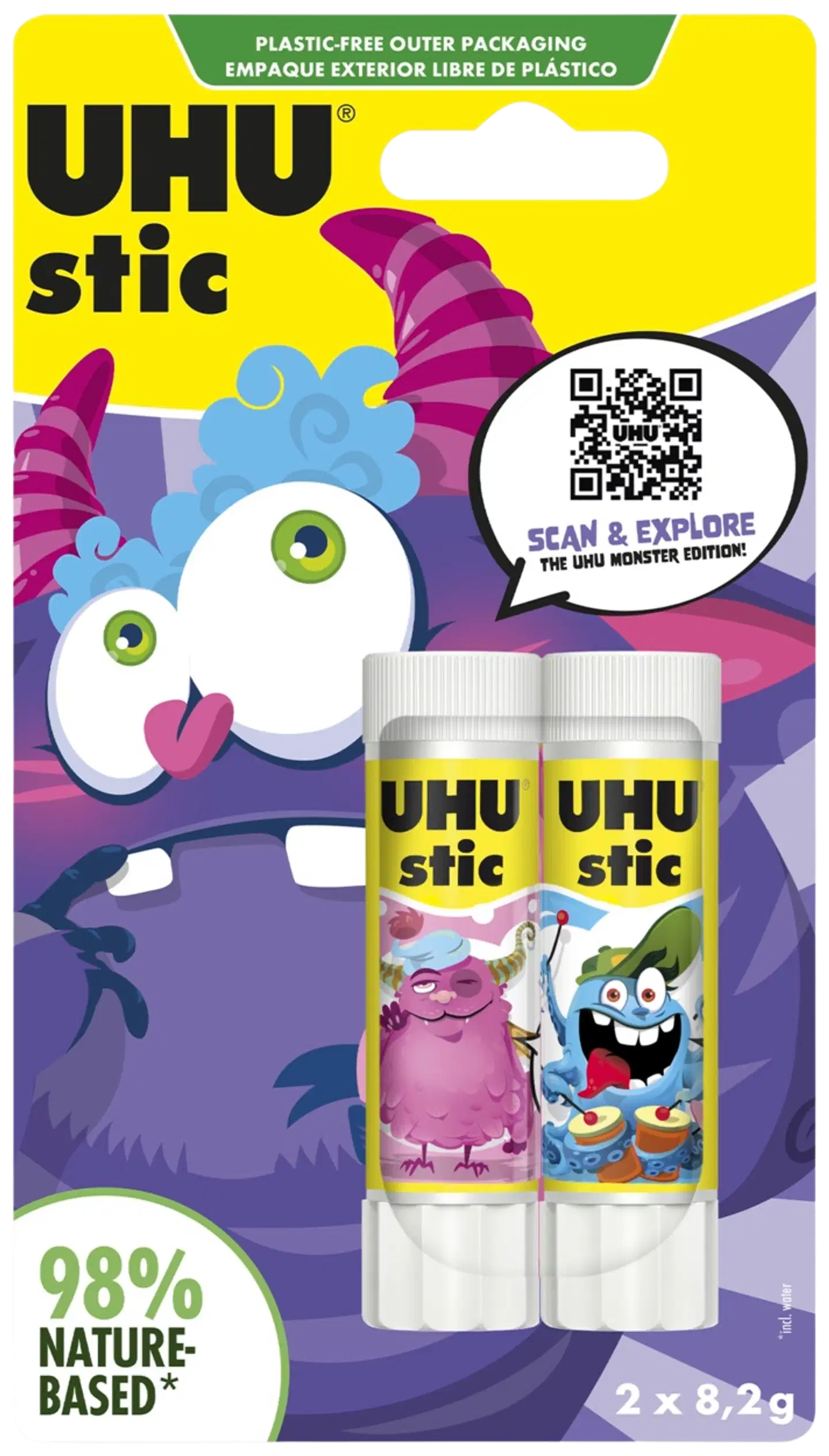 Uhu liimapuikko Monster 2 pack - 4