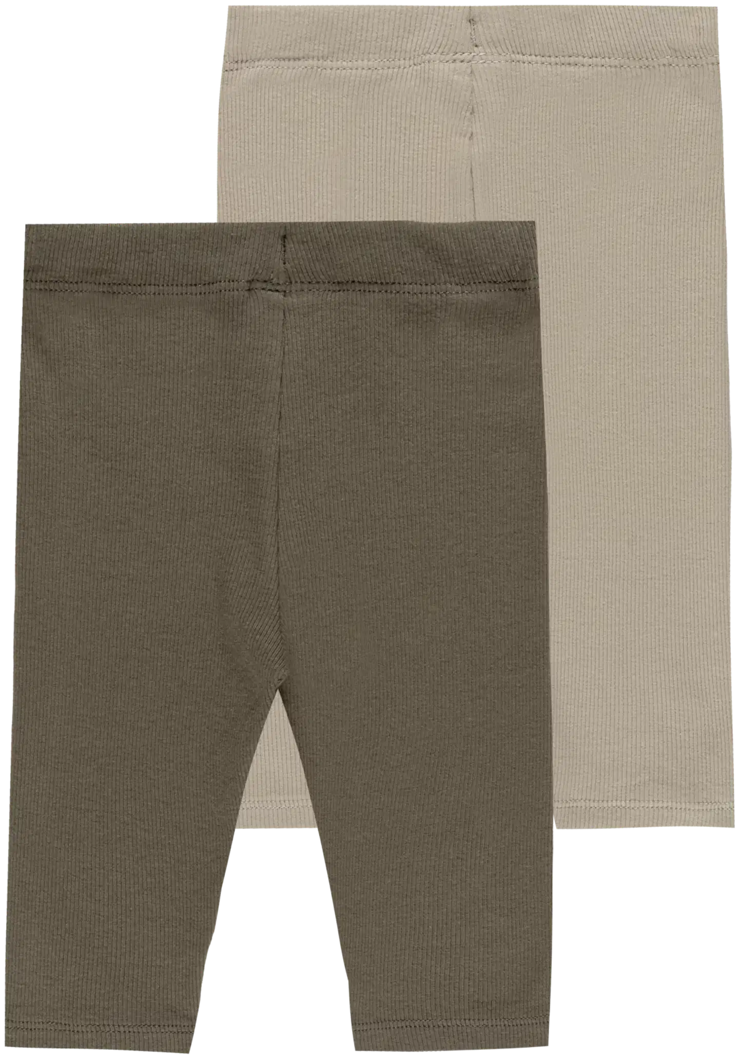 Ciraf vauvojen ribbileggingsit 2-pack 250B263111 - Dusty Olive & Abbey Stone - 2