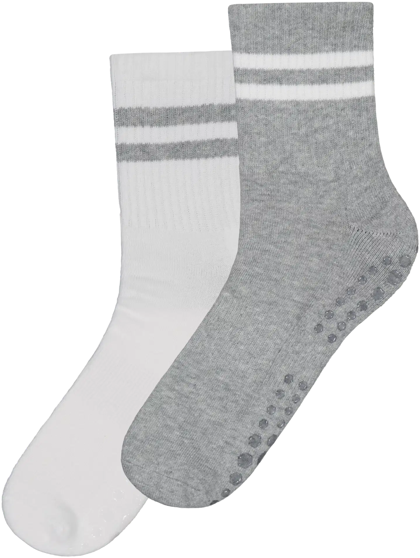 WKLY. naisten treenisukat 214W062605 2-pack - White/grey - 1