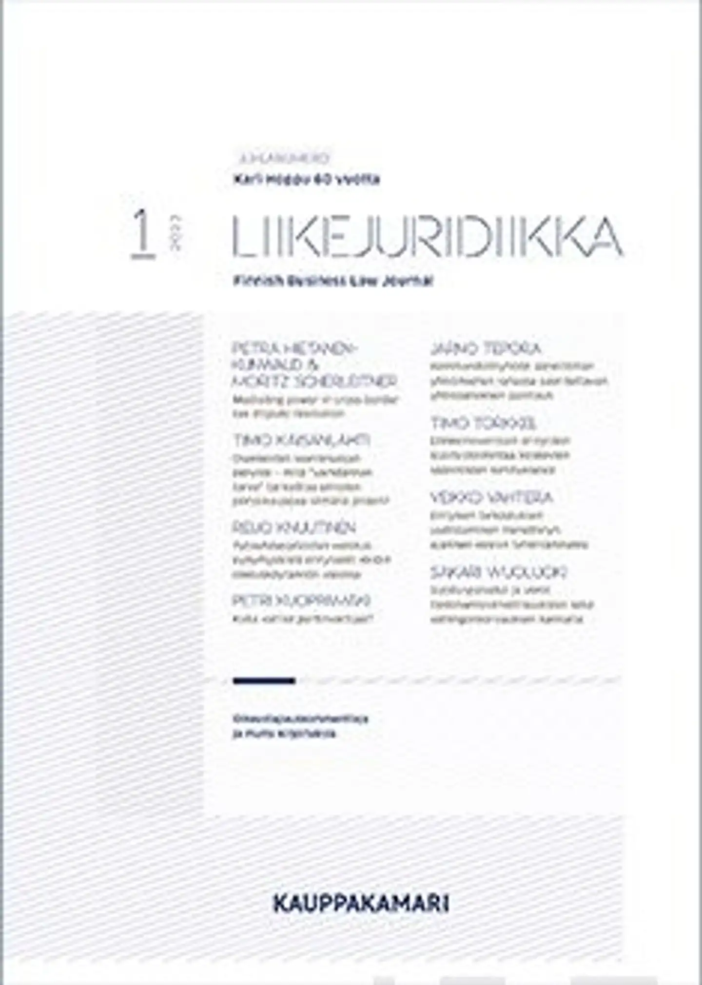 Liikejuridiikka 1/2023